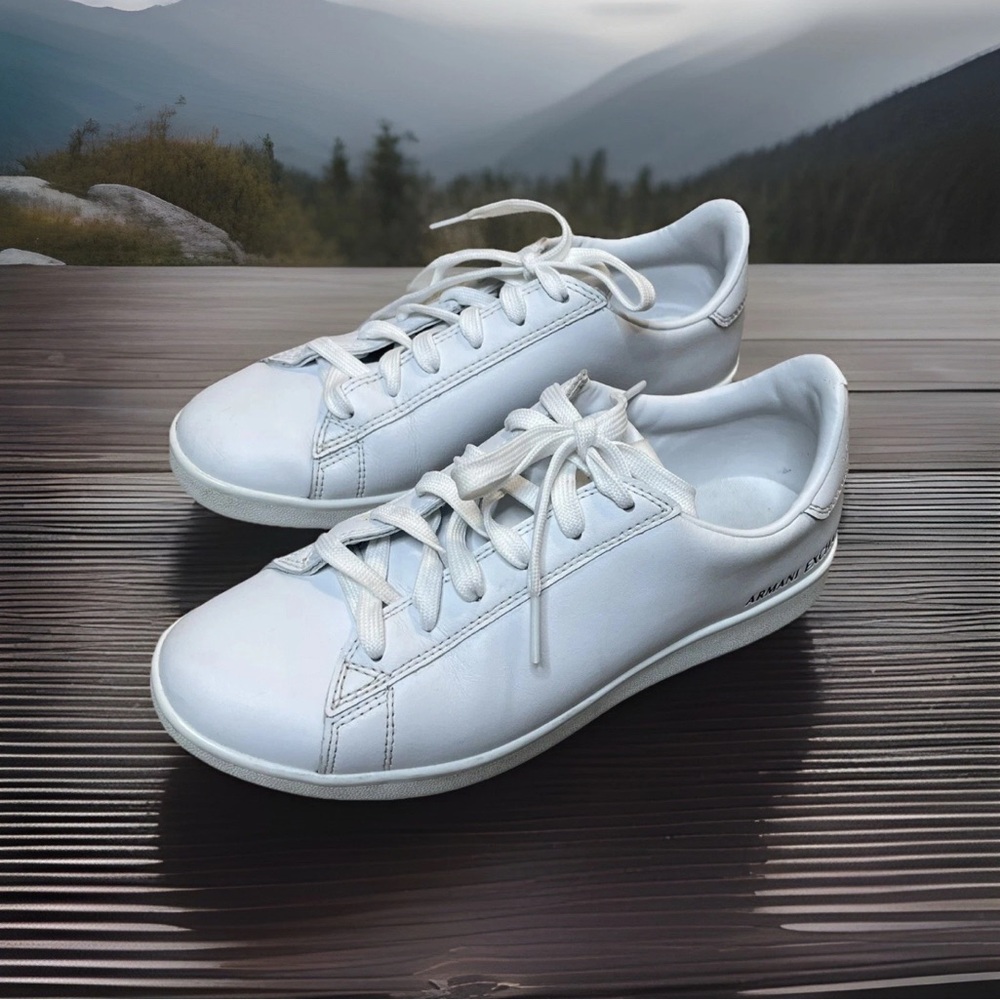 Armani Exchange Men's Sneakers White Size 7 US Lace-Up Low-Top